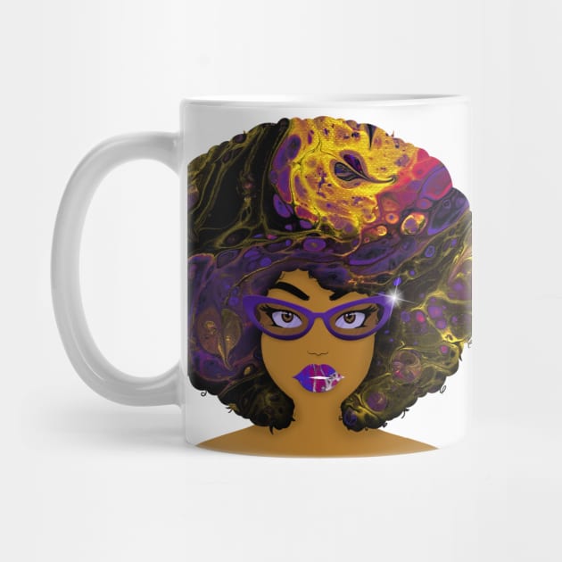 Galaxy Girl Purple Afro by FinalBeatComics